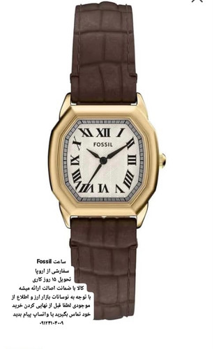 ساعت زنانه فسیل اورجینال سفارشی تحویل 15 روزه کاری FOSSIL FES5426 26-30 MM