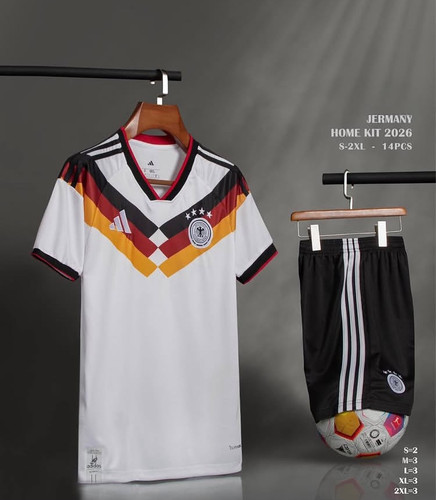 کیت تیشرت فوتبالی پلیری آدیداس آلمان 2026 سایز S تا ADIDAS GERMANY 2026 2XL