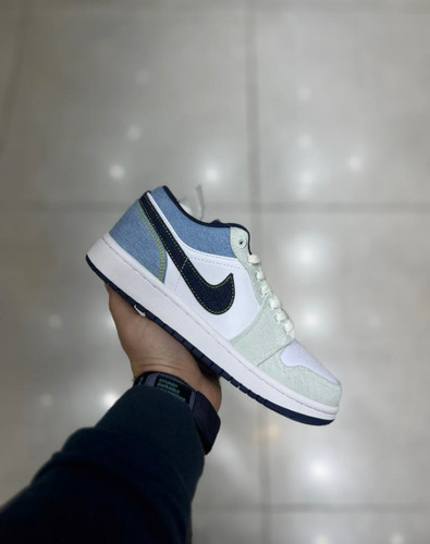 کتونی ایر جردن وان سفید آبی مشکی سایز 37 تا 45 NIKE AIR JORDAN
