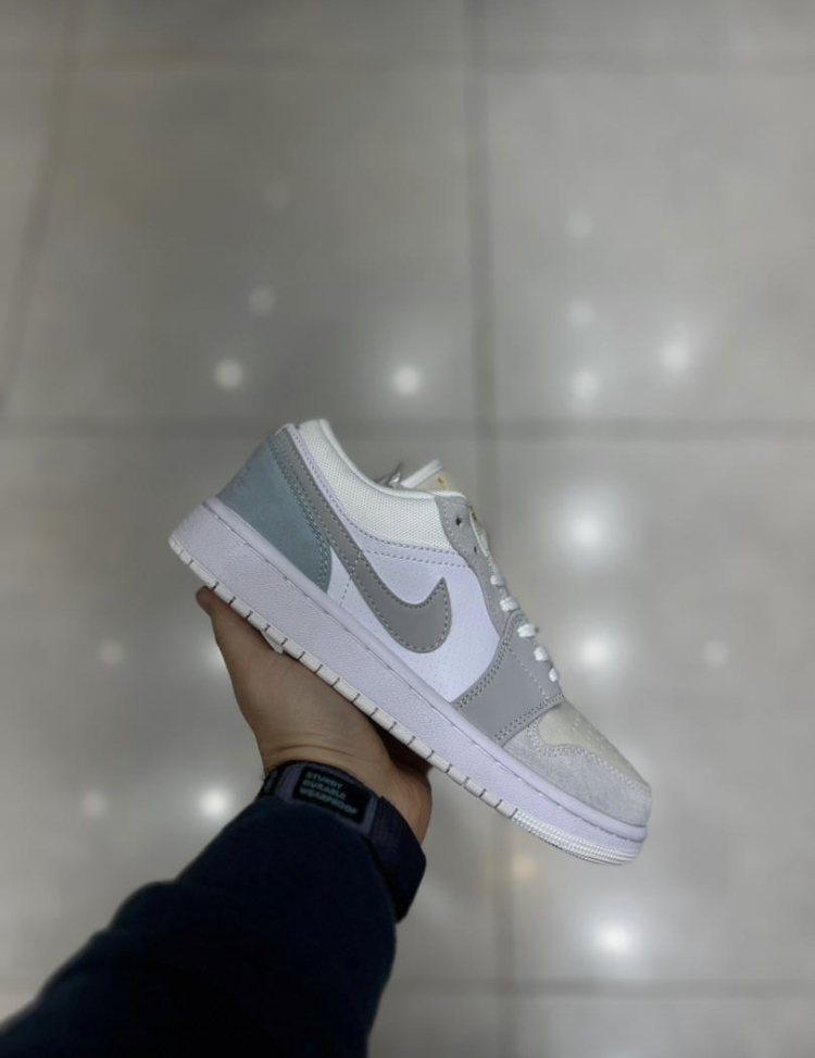 کتونی ایر جردن وان سفید طوسی دو رنگ سایز 37 تا 45 NIKE AIR JORDAN