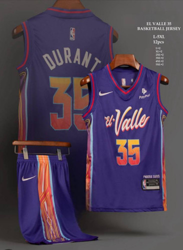 ست جرزی بسکتبالی نایک کوین دورانت 35 بنفش سایز L تا NIKE DURANT 35 5XL