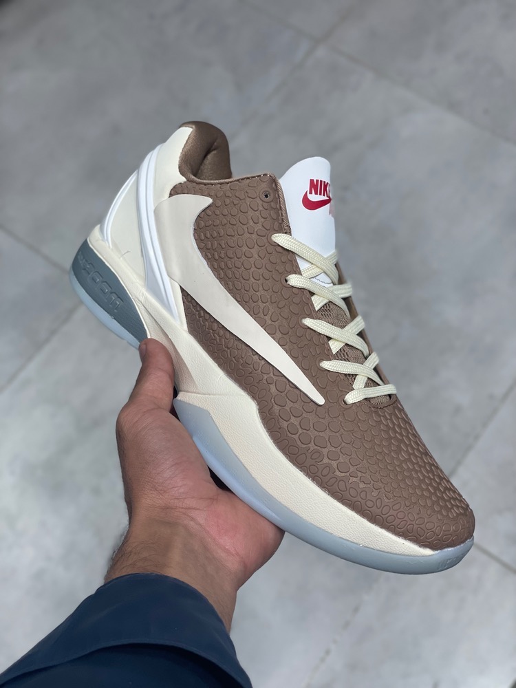 کتونی نایک کوبی 6 قهوه ای کرم طوسی سایز ۴۰ تا ۴۵ Nike Kobe 6 Protro