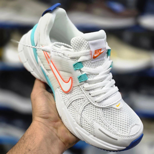 کتونی نایک سفید سبزآبی نارنجی V2K سایز ۴۰ تا ۳۷ Nike V2K