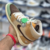 کتونی ساق دار نایک جردن کرم قهوه ای سبز سایز ۴۰ تا ۴۵ Nike Jordan