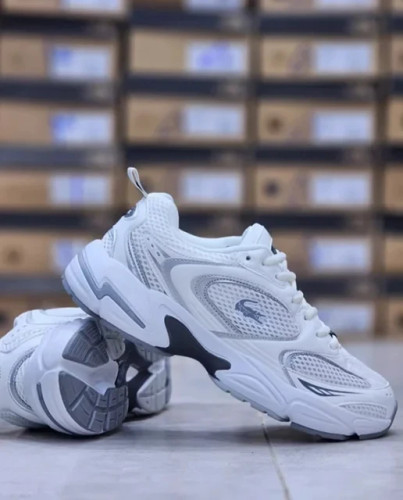 کتونی لاگوست استورم 96 سفید طوسی سایز 40 تا 45 LACOSTE Storm 96