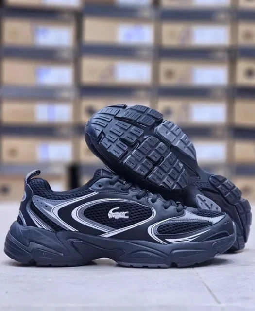 کتونی لاگوست استورم 96 مشکی سایز 40 تا 45  LACOSTE Storm 96