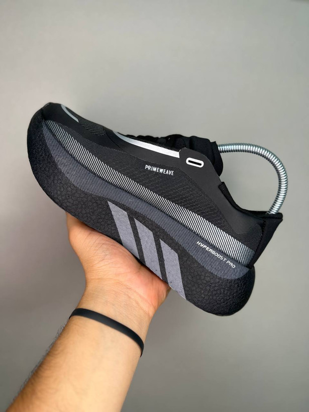 کتونی آدیداس هایپر بوست سایز 37 تا 45 مشکی طوسی ADIDAS HYPERBOOST