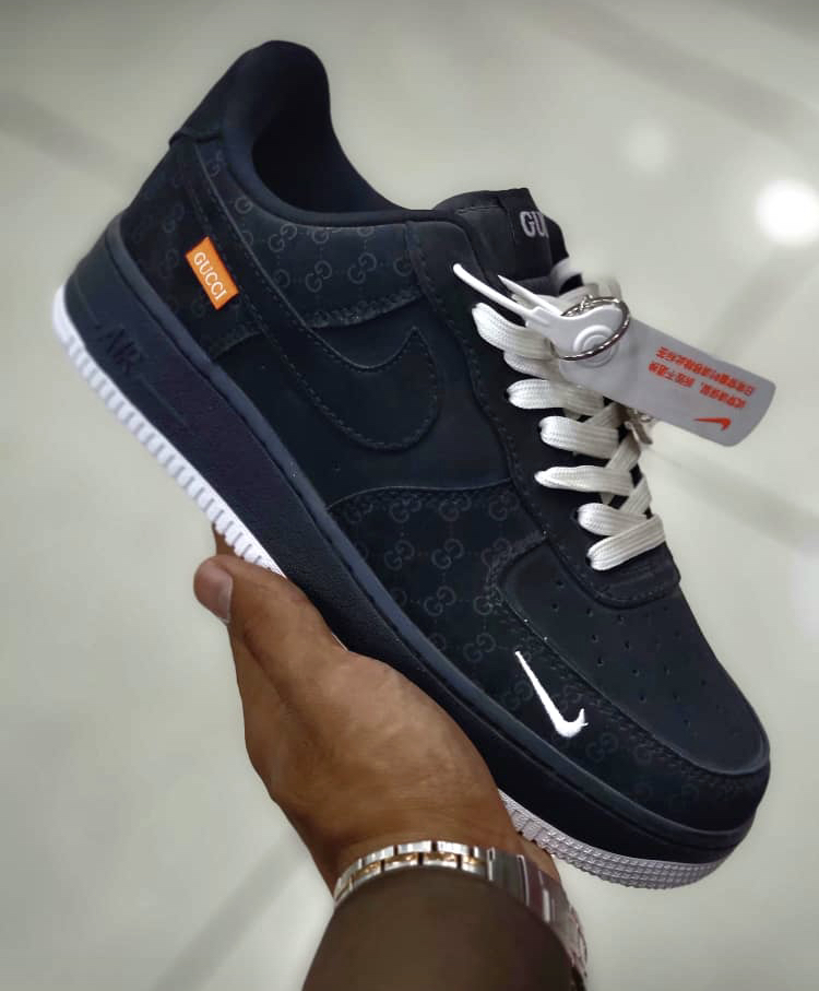 کتونی نایک ایر فورس جردن سایز 37 تا 40 تمام مشکی NIKE AIR FORCE