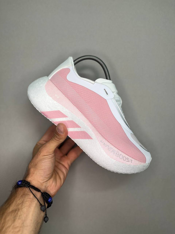 کتونی آدیداس هایپر بوست سایز 37 تا 40 صورتی سفید ADIDAS HYPERBOOST