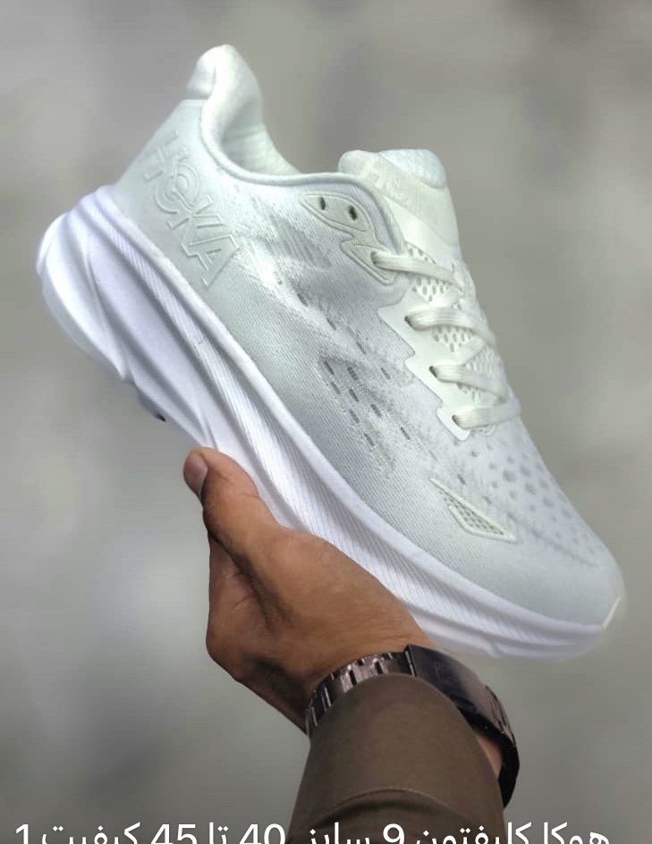کتونی هوکا کلیفتون 9 سایز 40 تا 45 سفید HOKA CLIFTON 9
