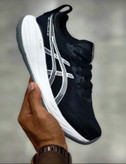 کتونی اسیکس کومولوس 27 سایز 40 تا 45 مشکی سفید ASICS CUMULUS 27