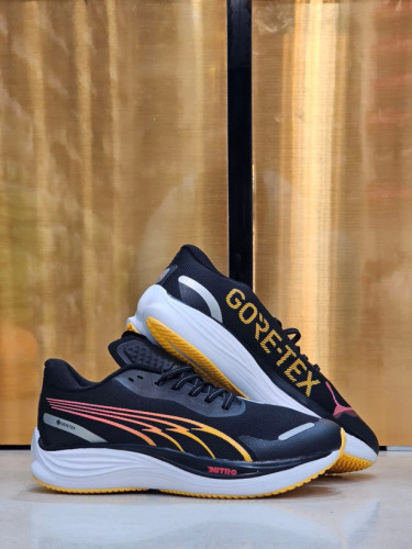 کتونی پوما ولوسیتی نیترو ۳ سایز 40 الی ۴۵ مشکی زرد نارنجی PUMA Velocity Nitro 3